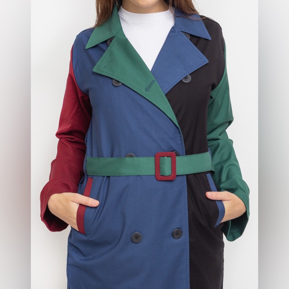 LAZY OAF COLOR PANEL TRENCH COAT SIZE M